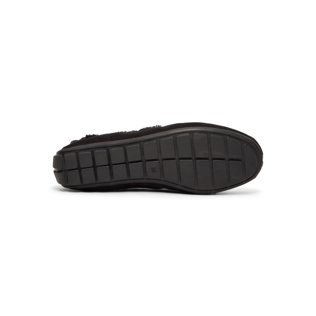 Simone Rocha Embellished Ballerina Grip Flats (Black/Jet) - Image 5