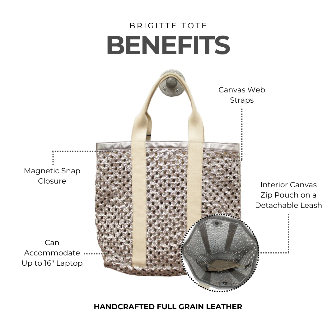 Brigitte Leather Tote Bag - Image 3
