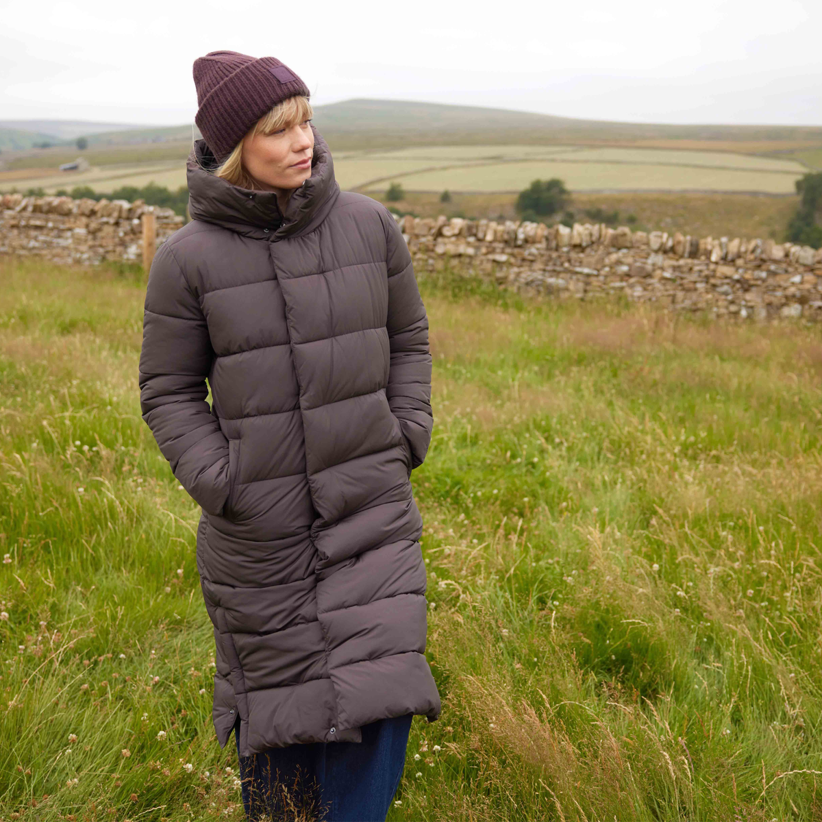 Bartlett Womens Longline Insulated Padded Coat - Chocolate Brown - Image 2