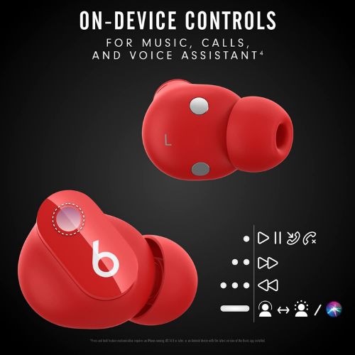 Beats Studio Buds - True Wireless Noise Cancelling Earphones - Red (Brand New) - Image 9