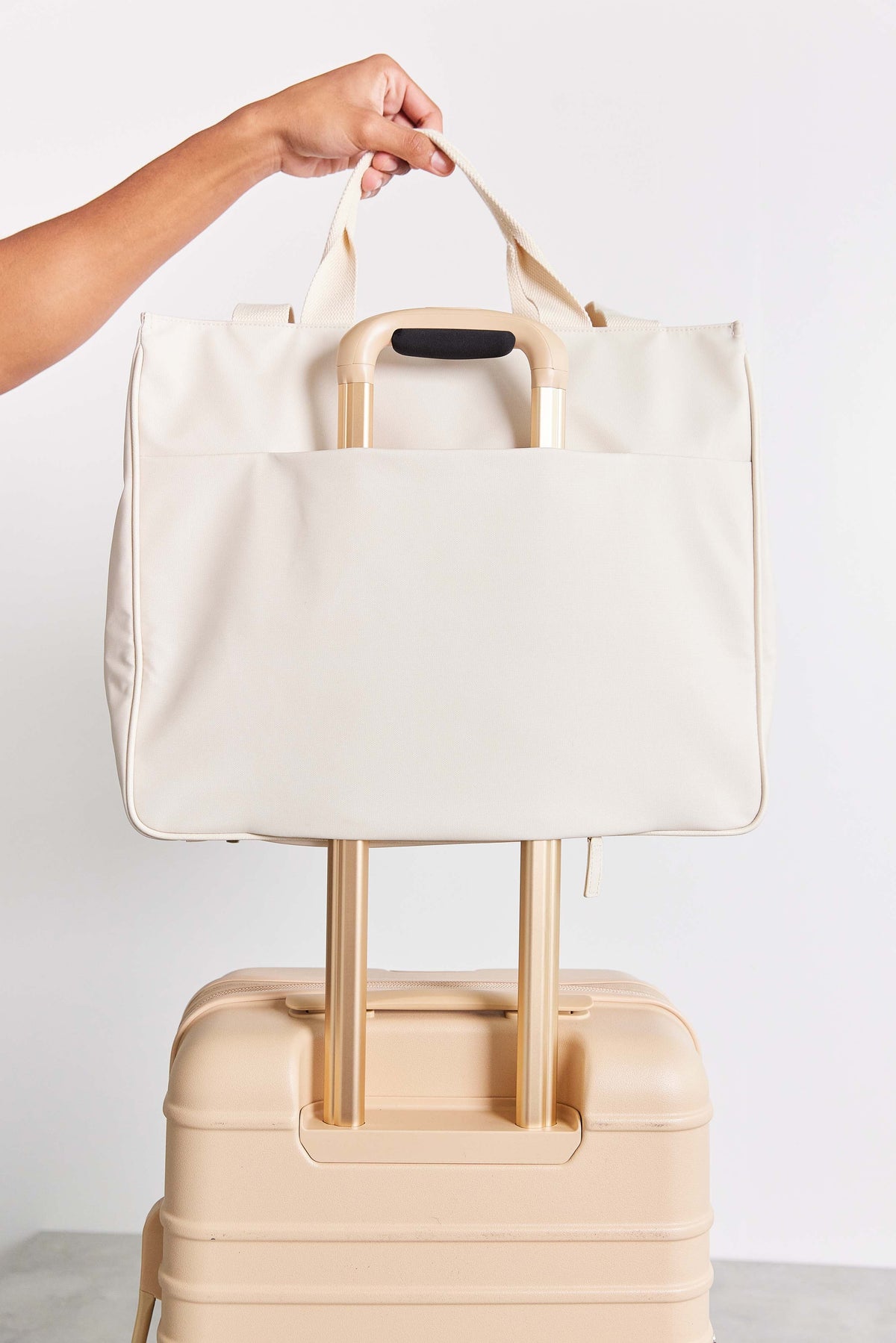 The East To West Tote in Beige - Image 4