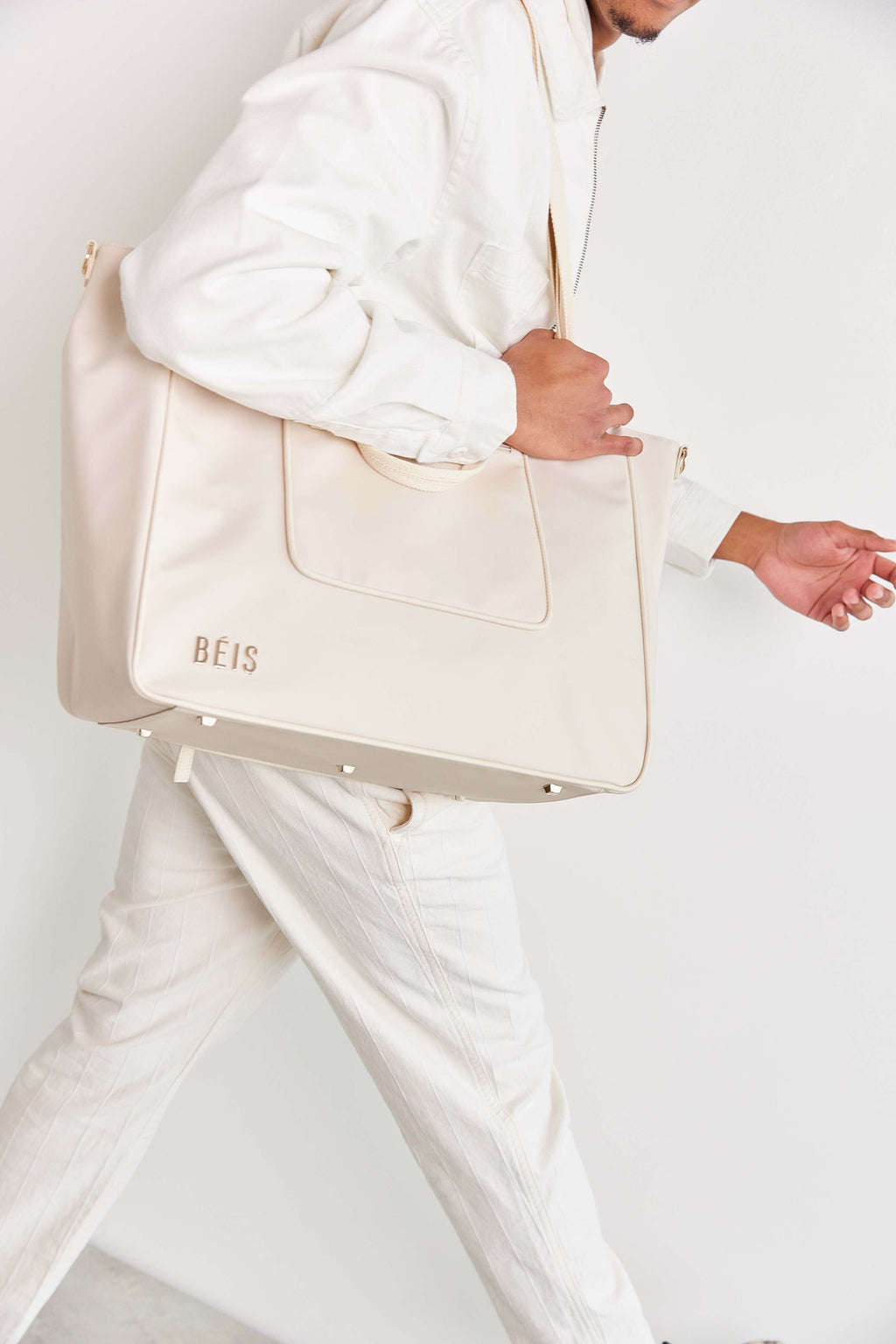 The East To West Tote in Beige - Image 13
