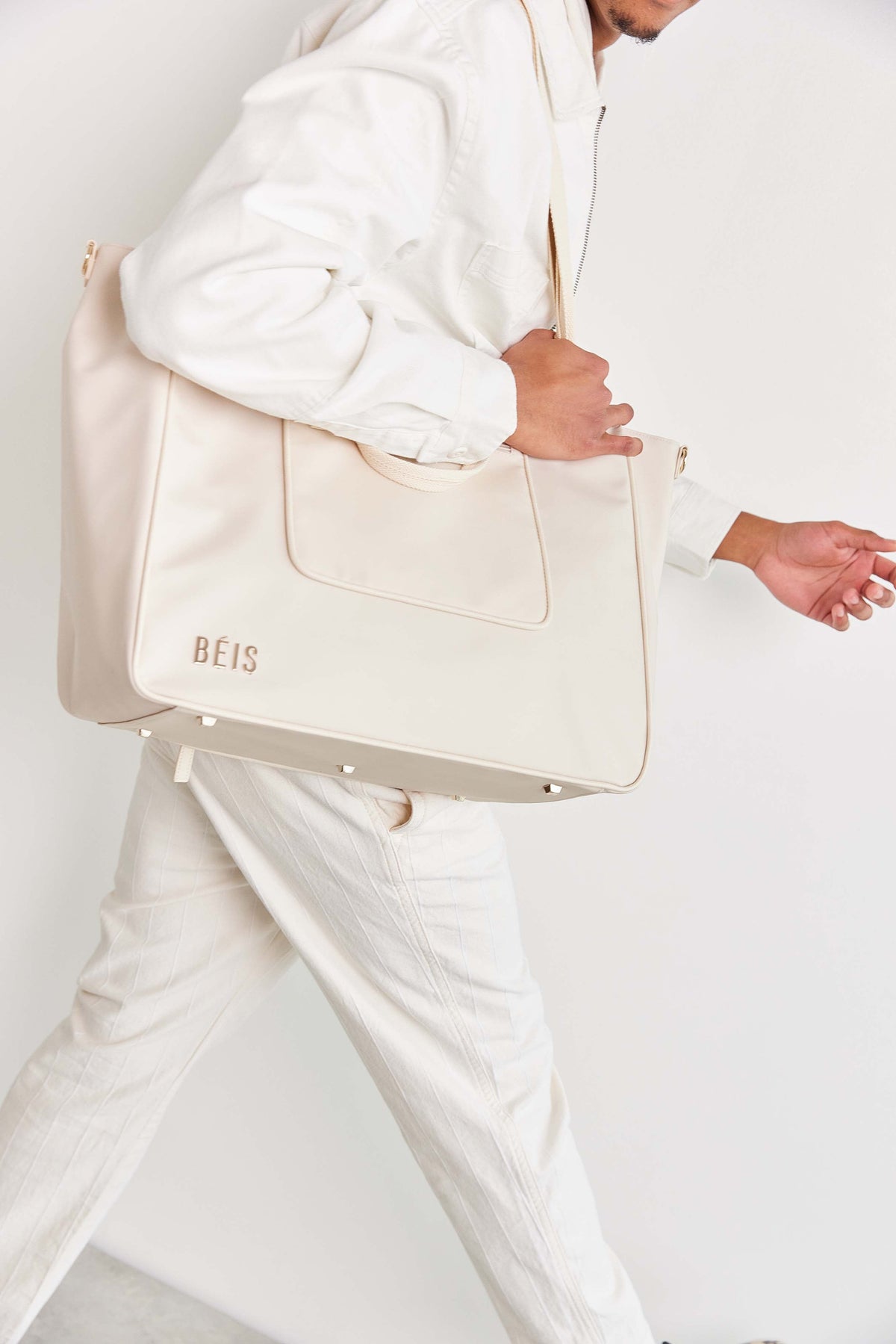 The East To West Tote in Beige - Image 13
