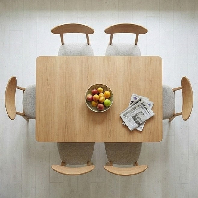 Wright Oak Rectangular Extendable Dining Table - Image 2