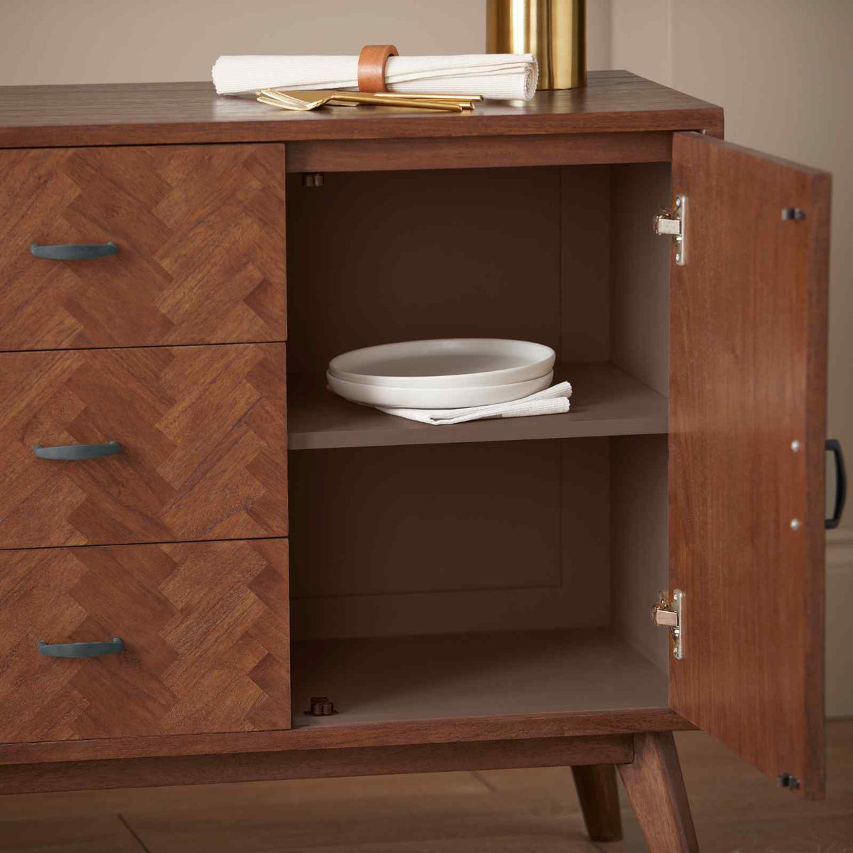 Mid Century Modern Parquet Sideboard - Image 3