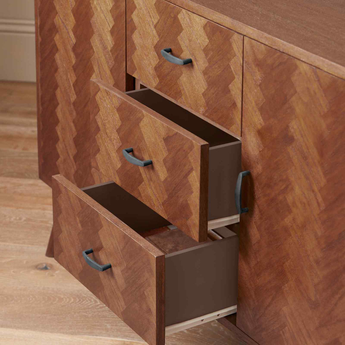 Mid Century Modern Parquet Sideboard - Image 4