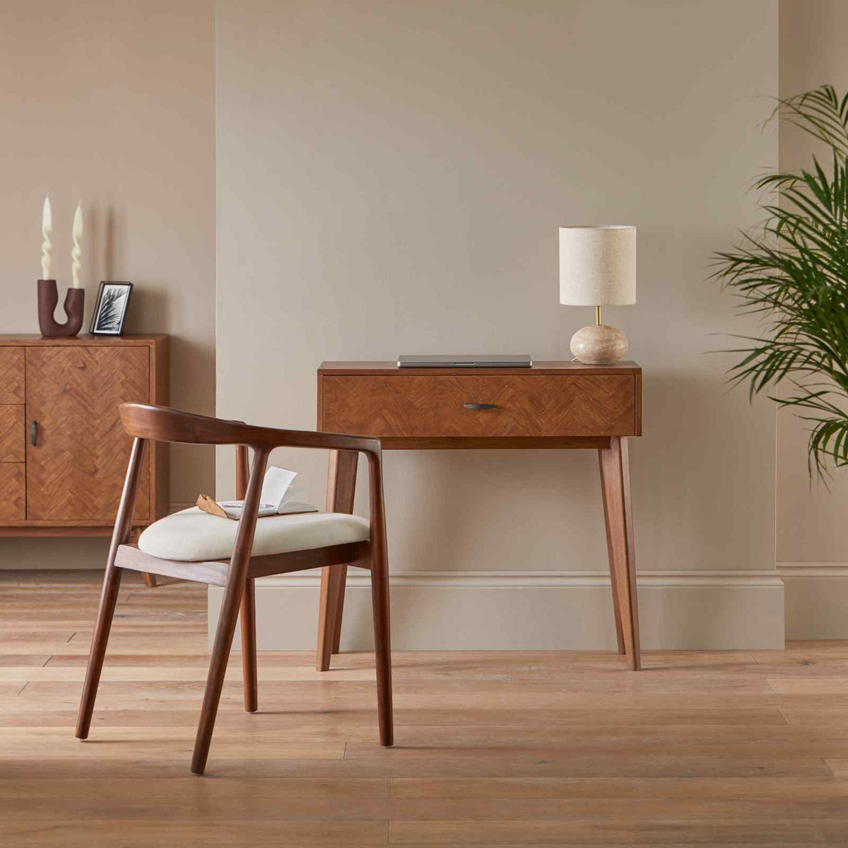 Mid Century Modern Parquet Dressing Table and Desk - Image 2