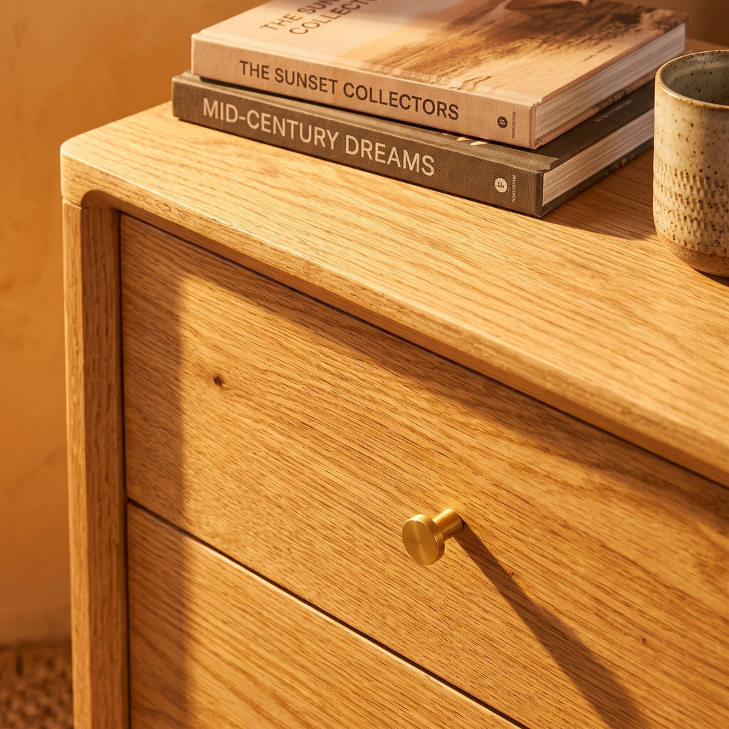 Wright Oak Bedside Table - Image 2