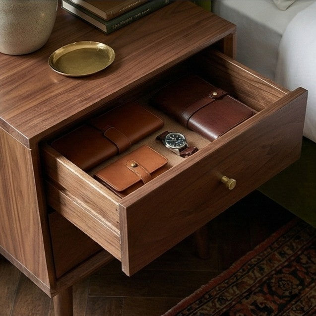 Wright Walnut Bedside Table - Image 3