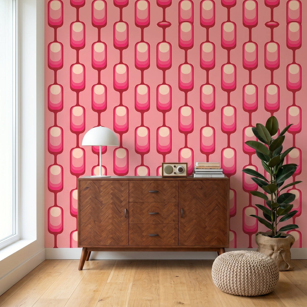 Carnaby Mod Pink Wallpaper - Image 2