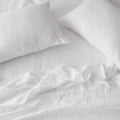 Stonewashed Linen Sheet Set - White