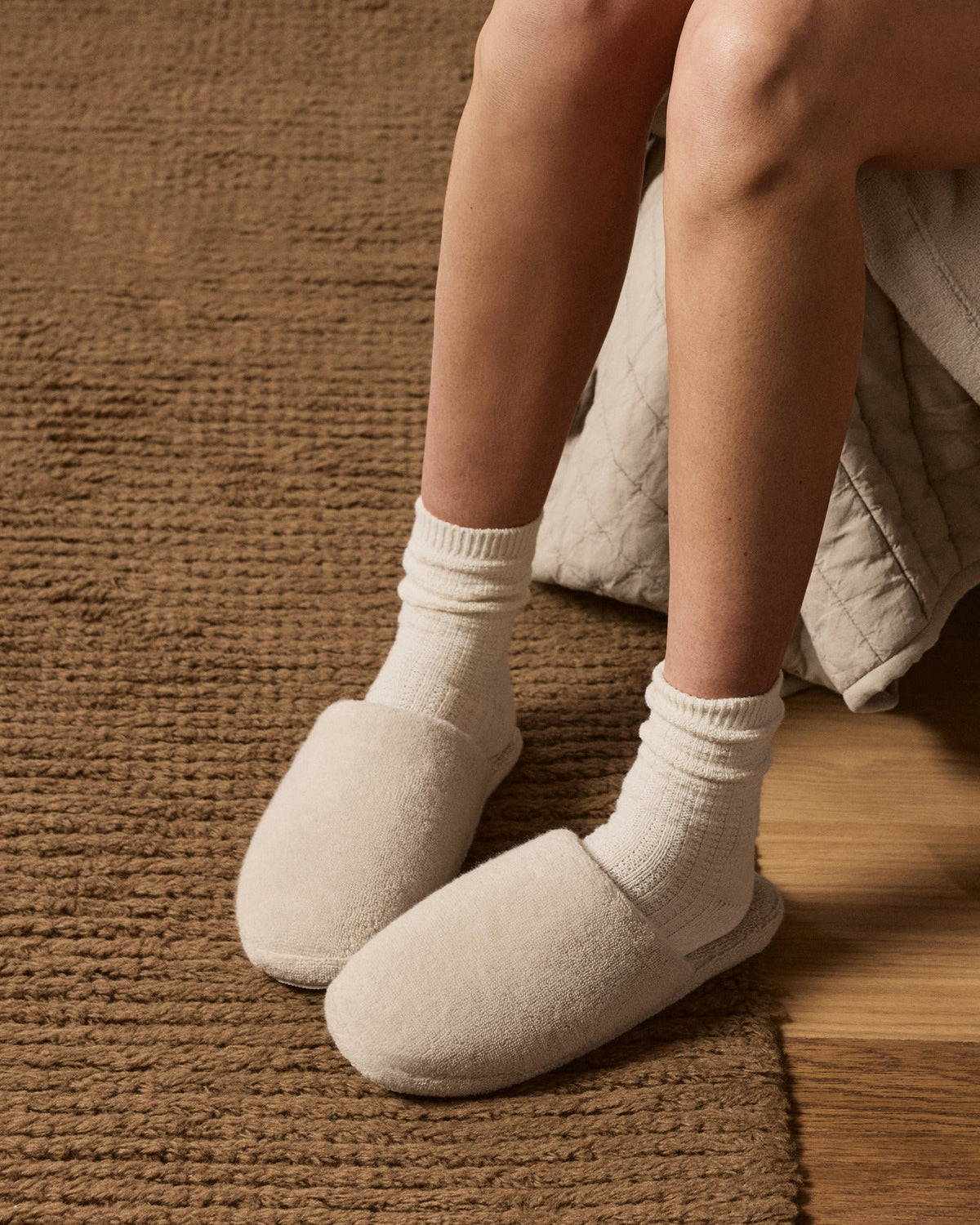 Classic Plush Slippers (Bone) - Image 2