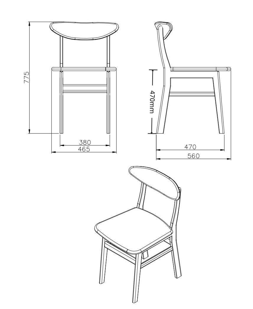 Wright Oak Dining Chair (Set of 2) - Image 15