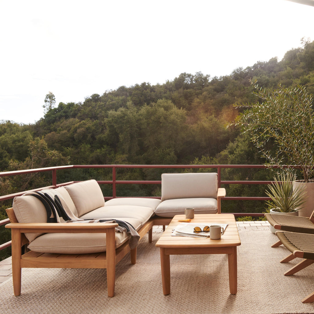 Dunes Teak Ottoman - Image 8
