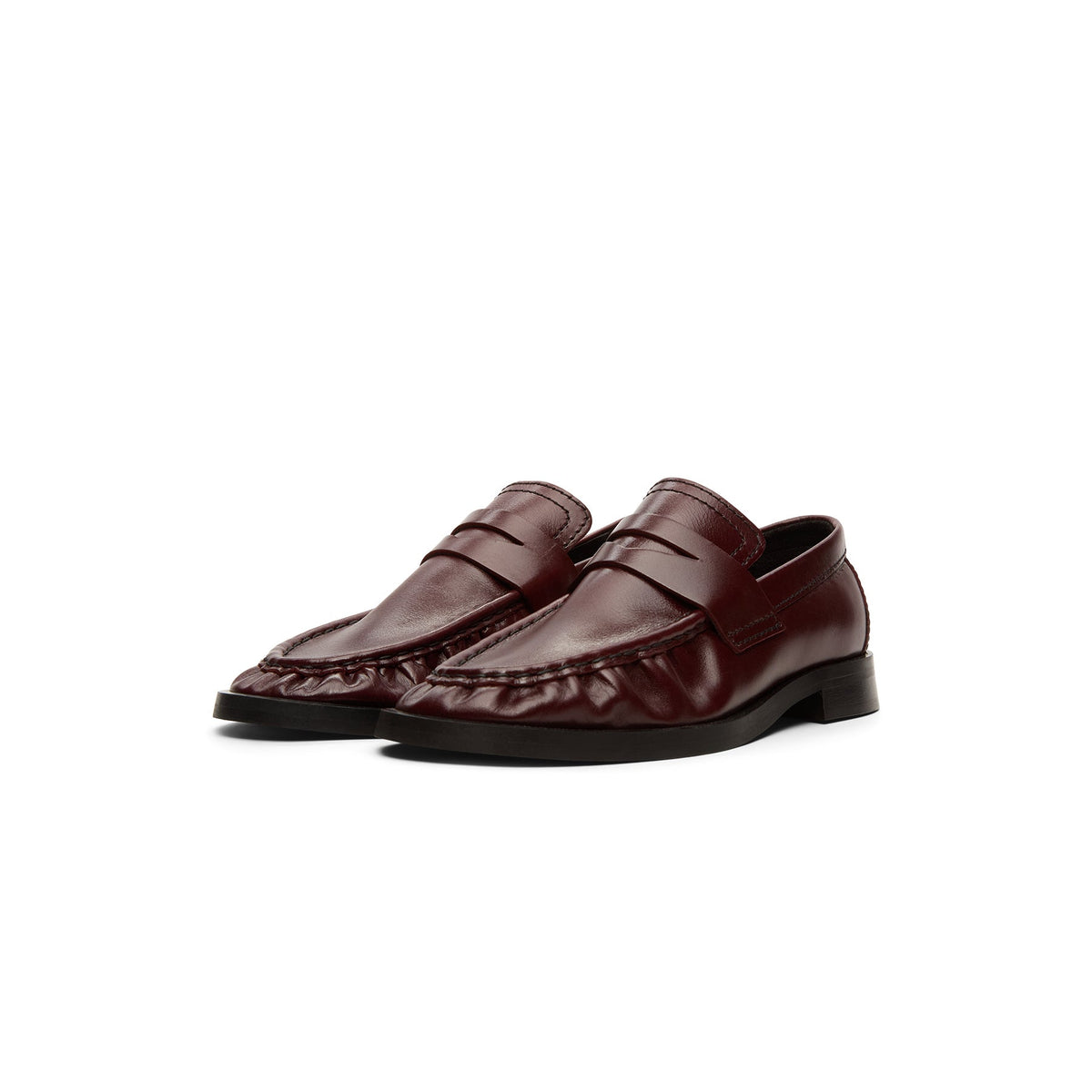 Miista Zita Burgundy Moccasin Loafers (Burgundy) - Image 3