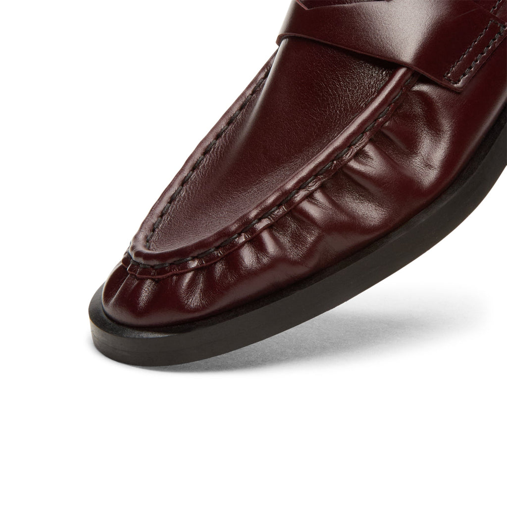 Miista Zita Burgundy Moccasin Loafers (Burgundy) - Image 6