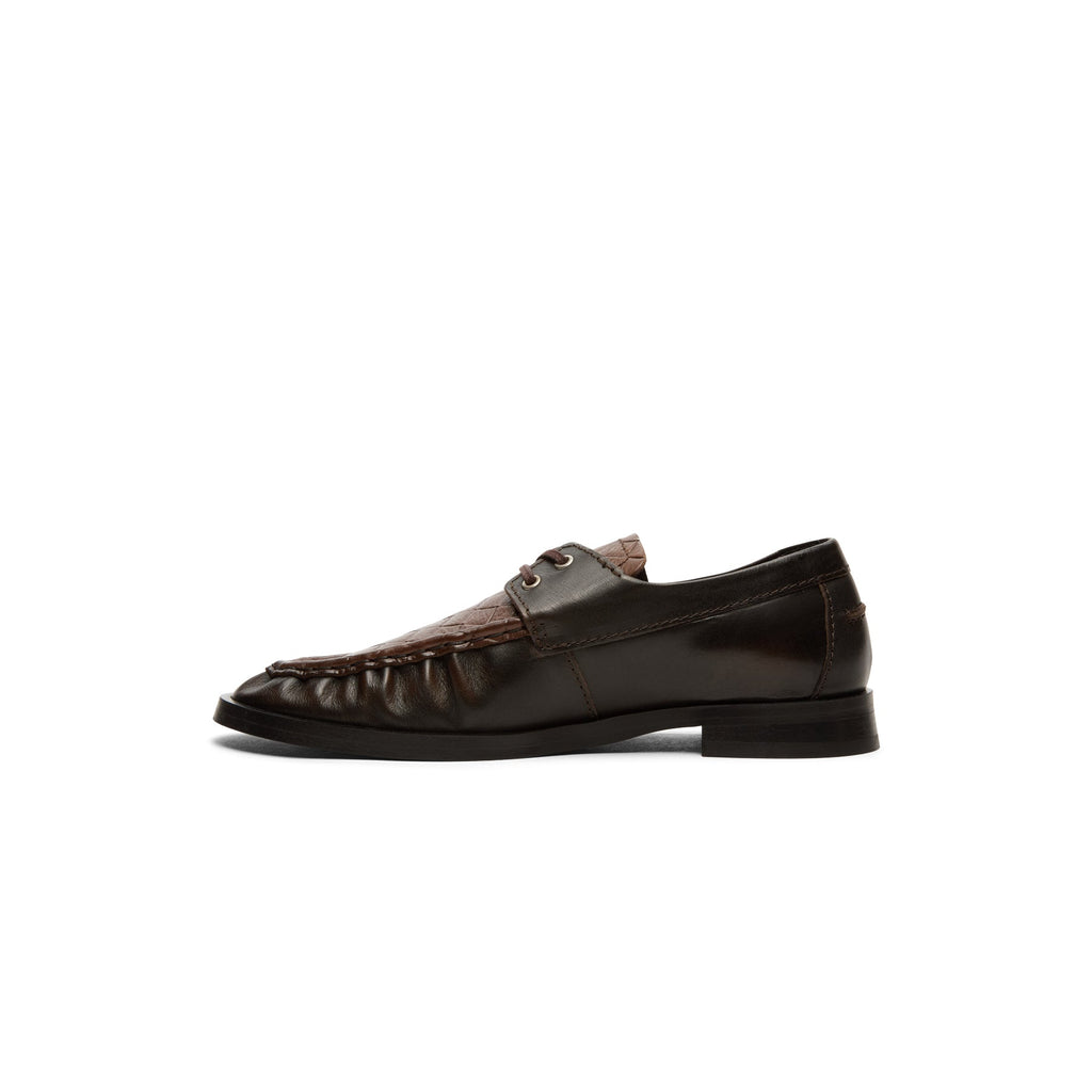 Miista Edelira Brown Derby Loafers (Brown) - Image 2