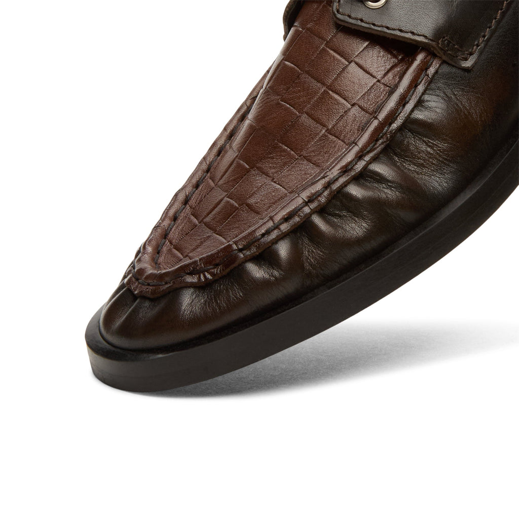Miista Edelira Brown Derby Loafers (Brown) - Image 6