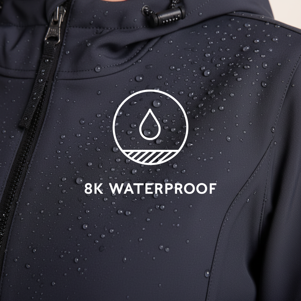 Enya Womens Longline Waterproof Softshell Jacket - Dark Indigo - Image 7