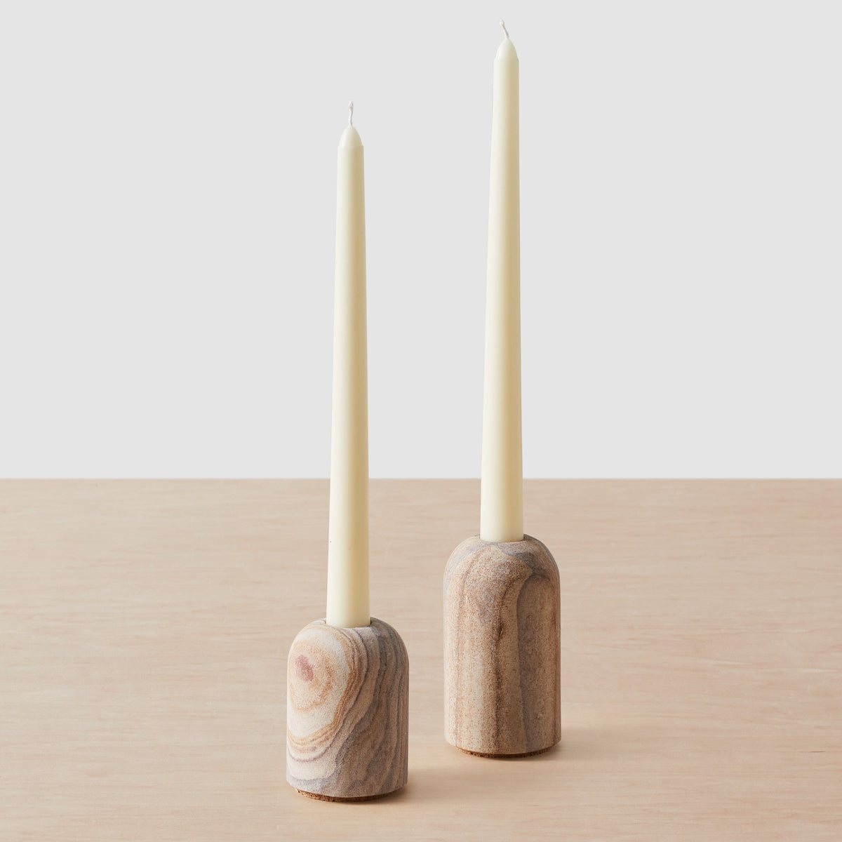 Eshana Sandstone Candle Holders - Set of 2 - Image 3