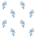 Minimalist Botanical Blue Hydrangea Wallpaper