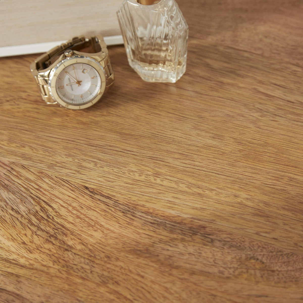 Rustic Mango Wood Dressing Table with 2 Drawers - Image 5