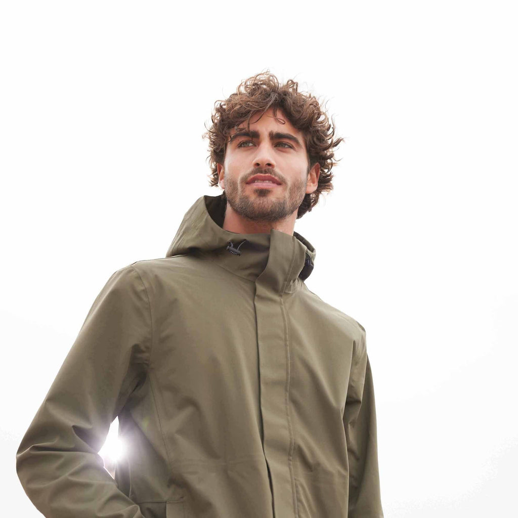 Flynn Mens Waterproof Jacket - Moss Green - Image 4