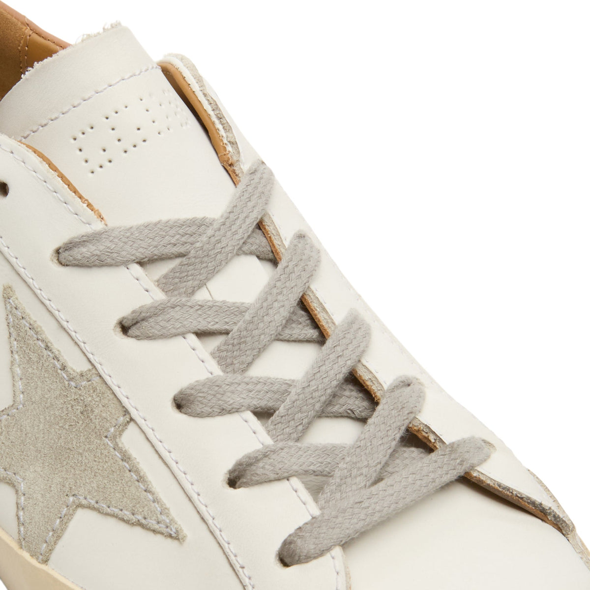 Golden Goose Super-Star Leather Upper And Heel Suede (White/Ice/Light Brown) - Image 7