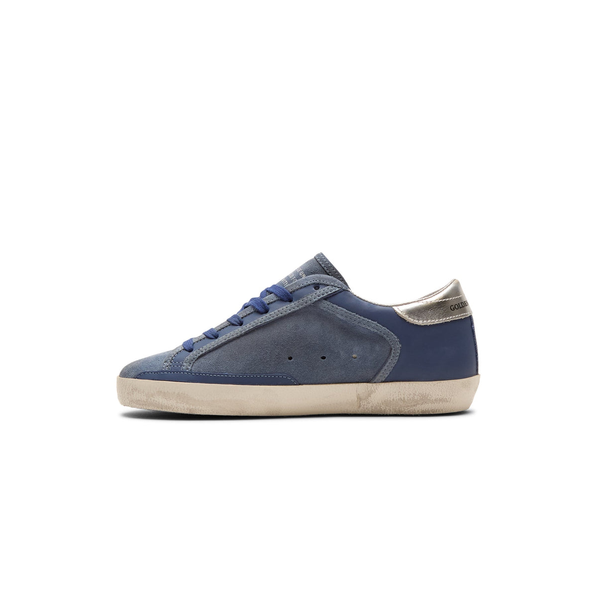 Golden Goose Super Star Suede And Leather Upper (Denim Blue/Bluette/Silver) - Image 2