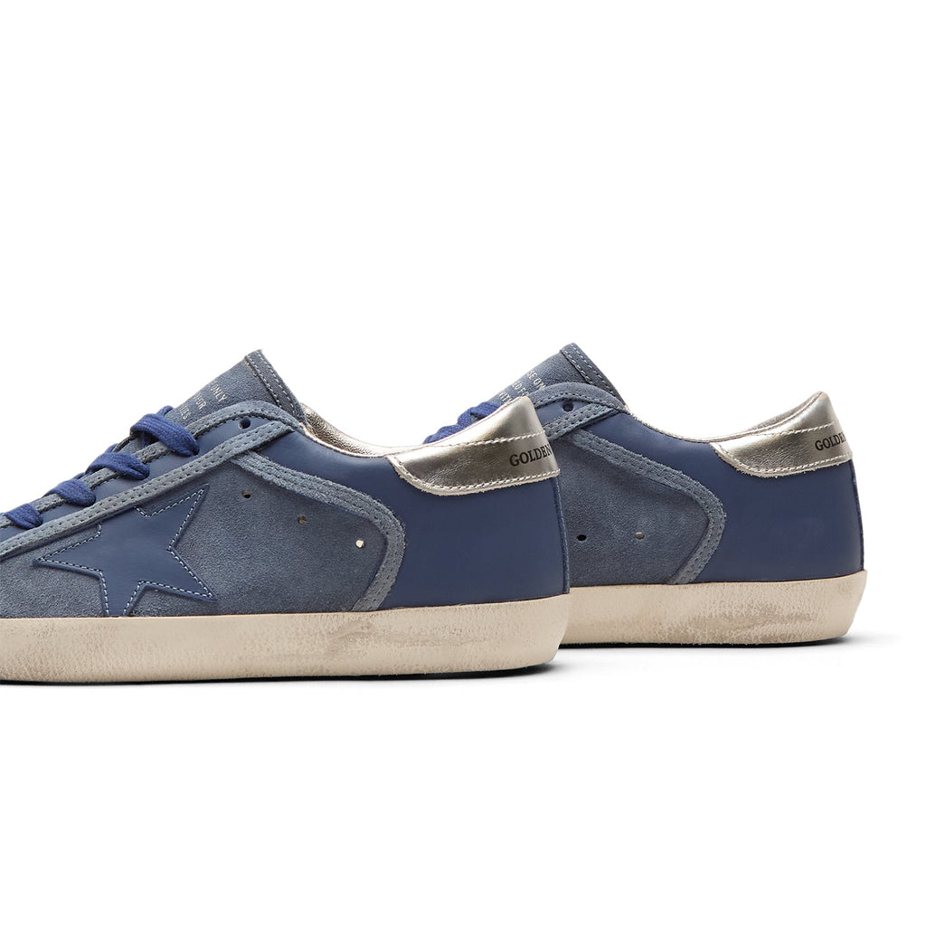 Golden Goose Super Star Suede And Leather Upper (Denim Blue/Bluette/Silver) - Image 3