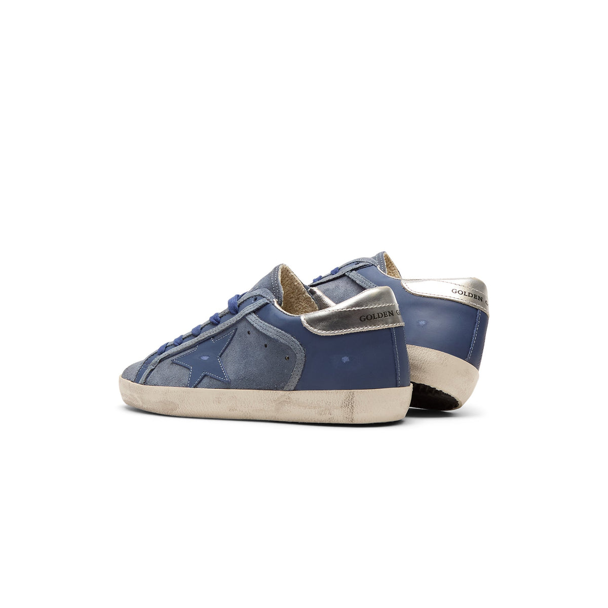Golden Goose Super Star Suede And Leather Upper (Denim Blue/Bluette/Silver) - Image 5