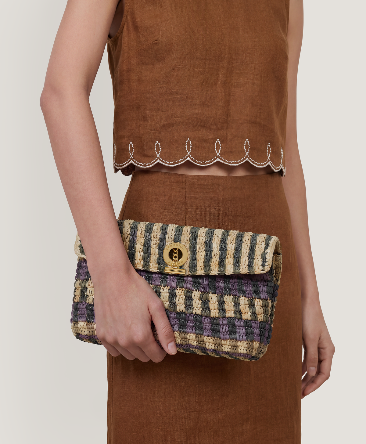 Raffia Anchor Clutch - Image 2