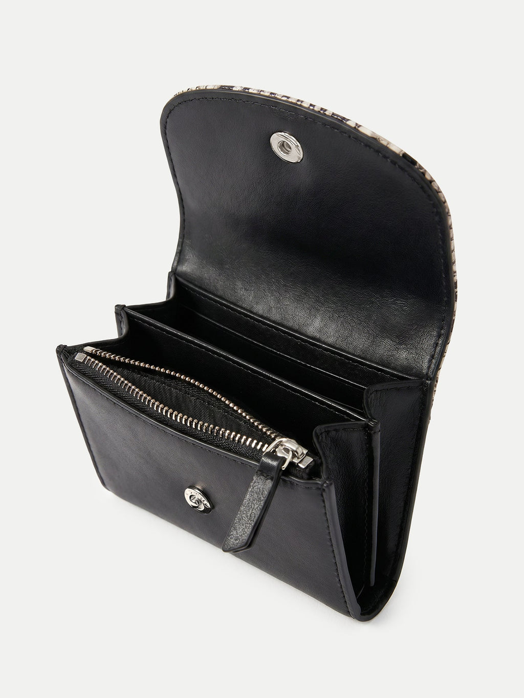 Snake-Embossed Flap Card Holder - Image 3