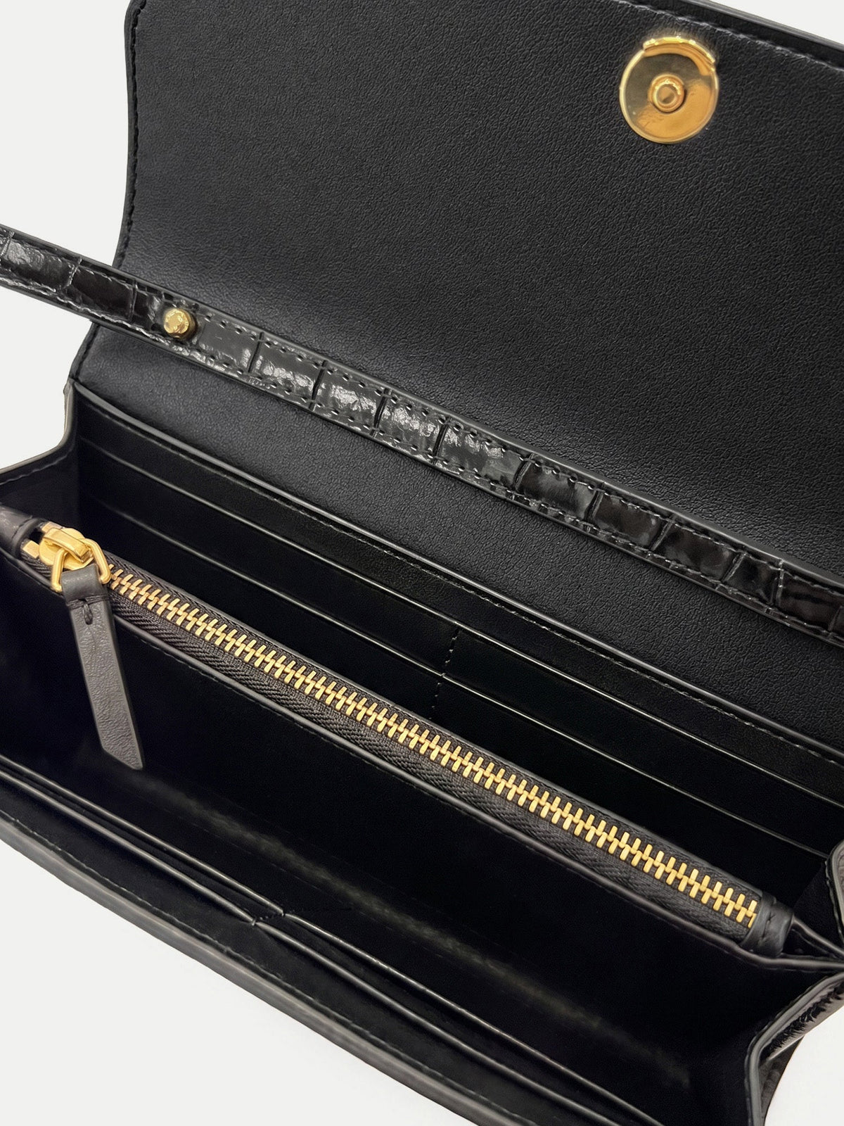 Croc-Embossed Crossbody Wallet - Image 4