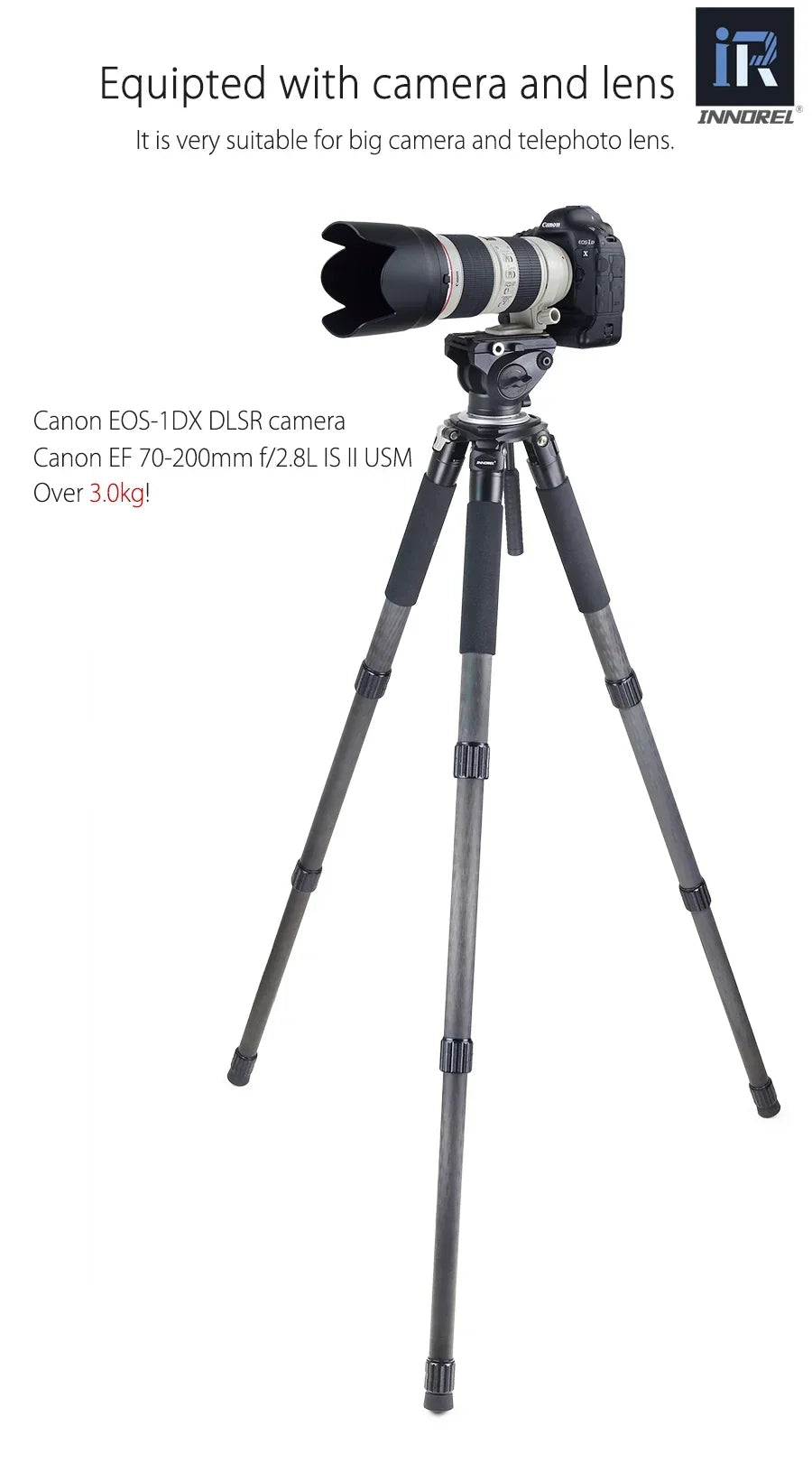 Innorel RT90C (LT404C) Heavy Duty Tripod - Image 22