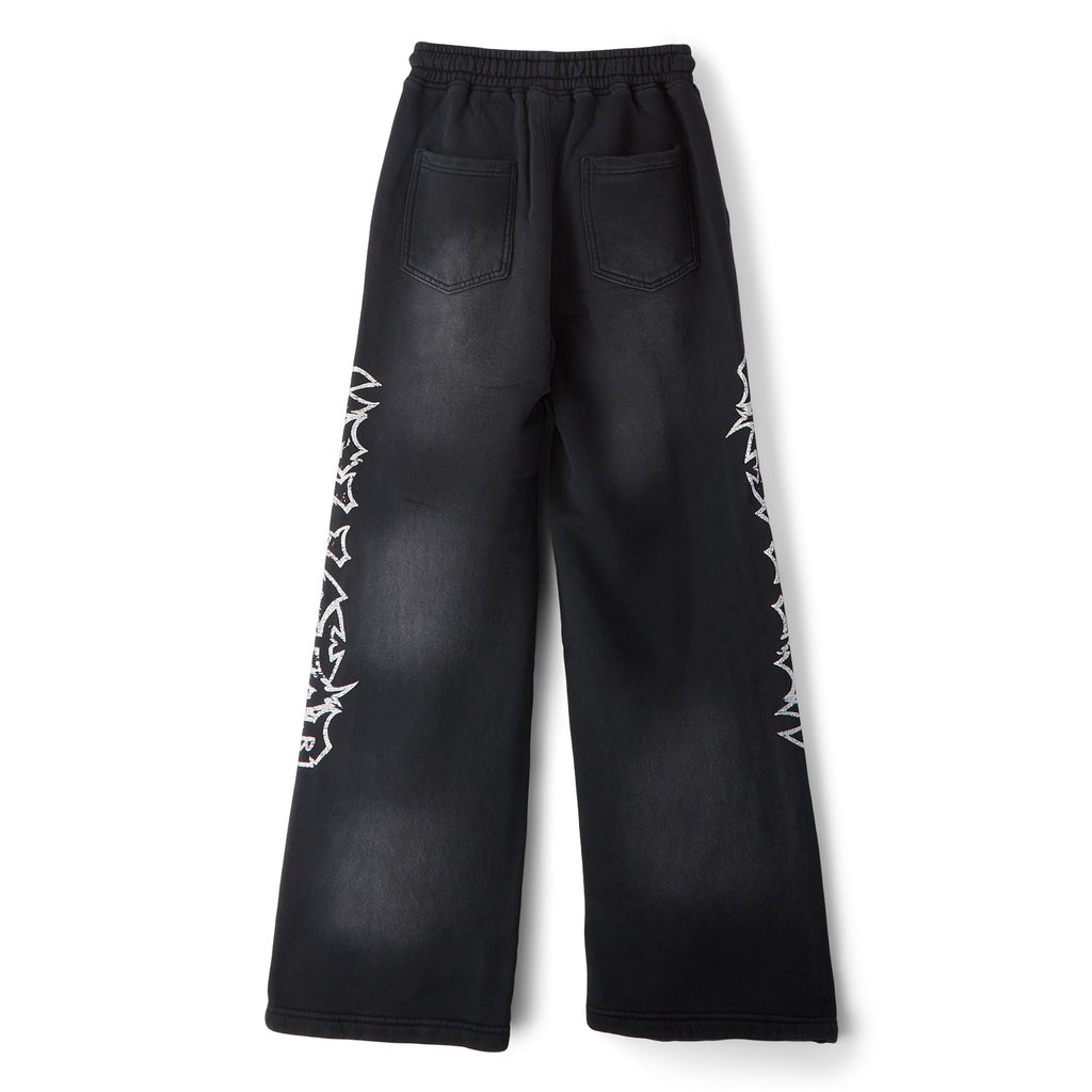 Hellstar Stars Shine Graffiti Sweatpants (Black) - Image 2