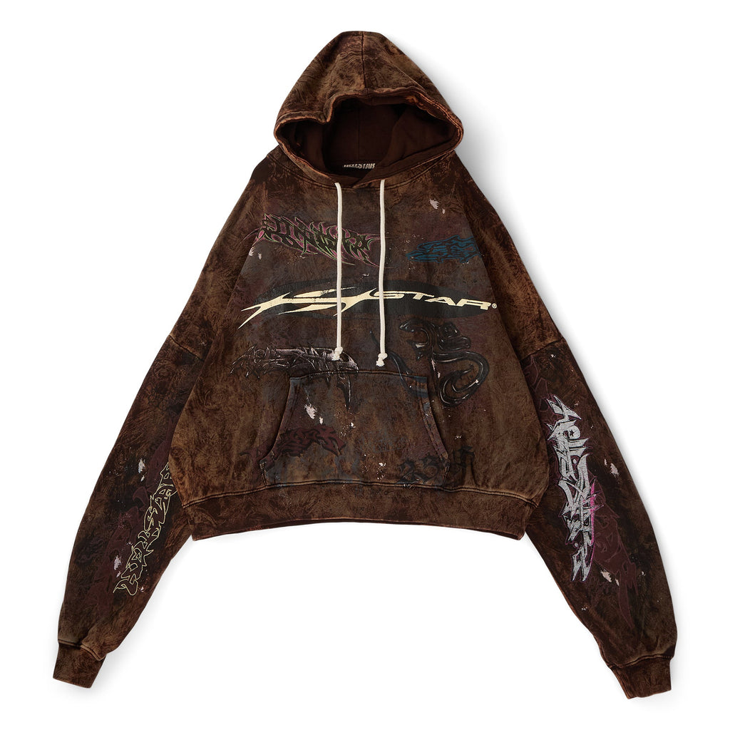 Hellstar H-Star Graffiti Hoodie (Brown)