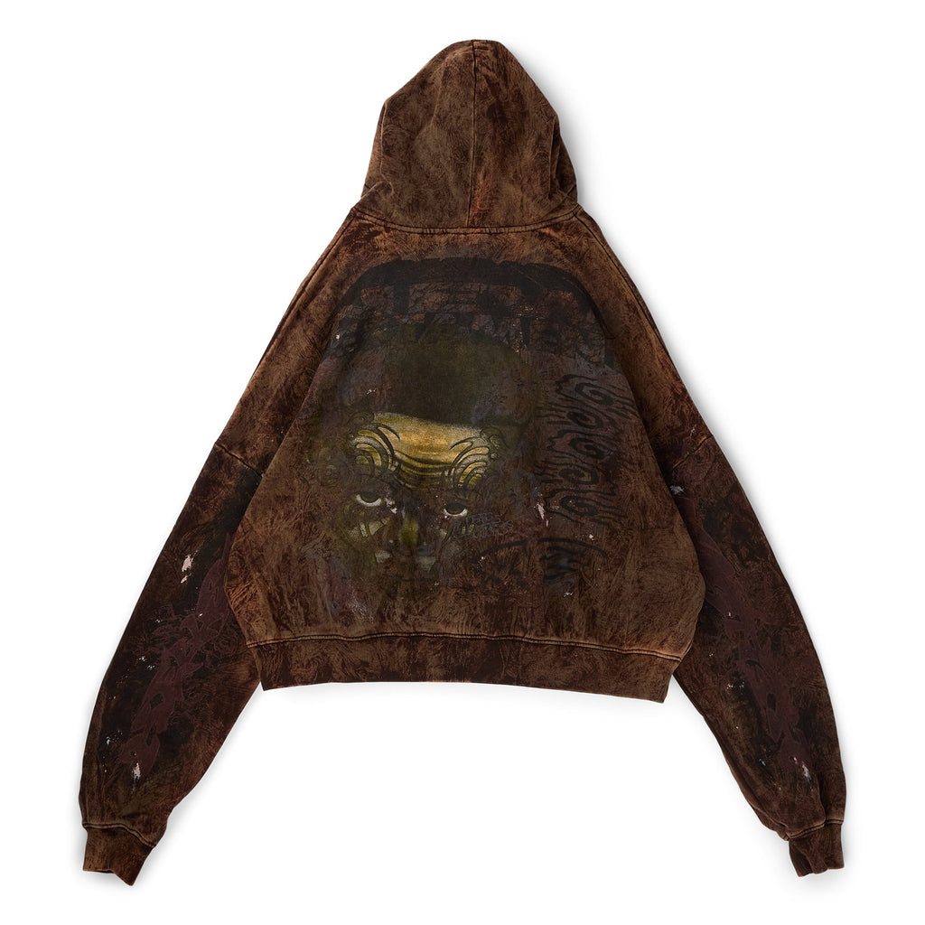 Hellstar H-Star Graffiti Hoodie (Brown) - Image 2