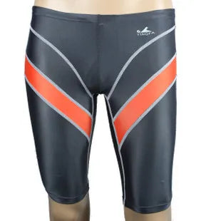 Yingfa FINA Approved Chlorine-Resistant Racing Swim Jammers - grayorange