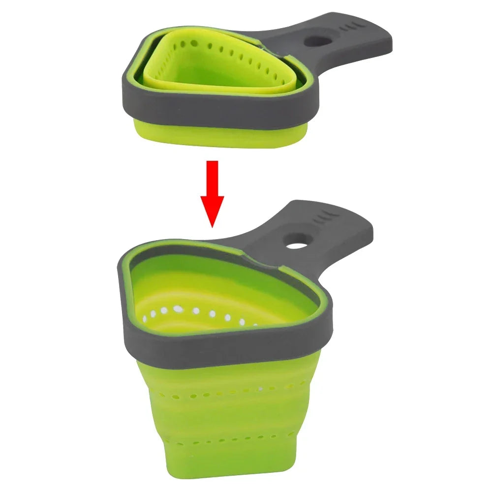 Foldable Silicone Pasta Colander Strainer - Image 9