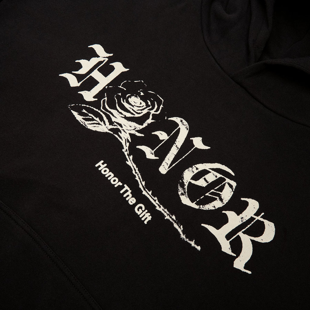 Honor The Gift Fallen Rose Hoodie (Black) - Image 4