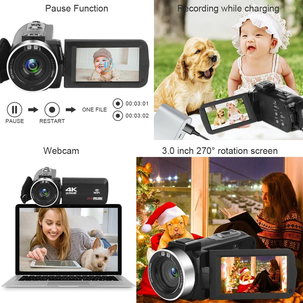 KOMERY 4K WiFi Video Camcorder - Image 5
