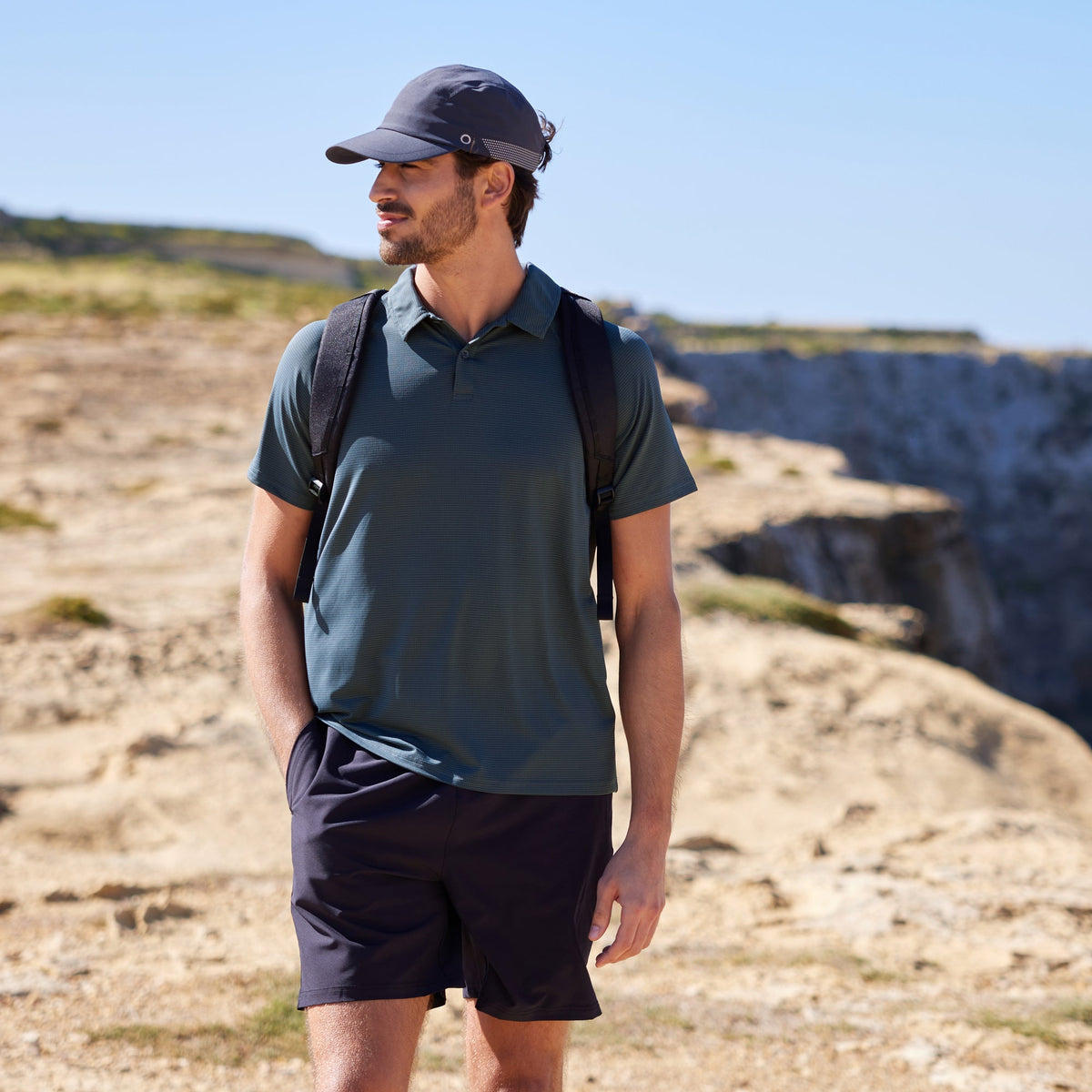 Hector Mens Performance Polo Shirt - Aegean Teal - Image 2