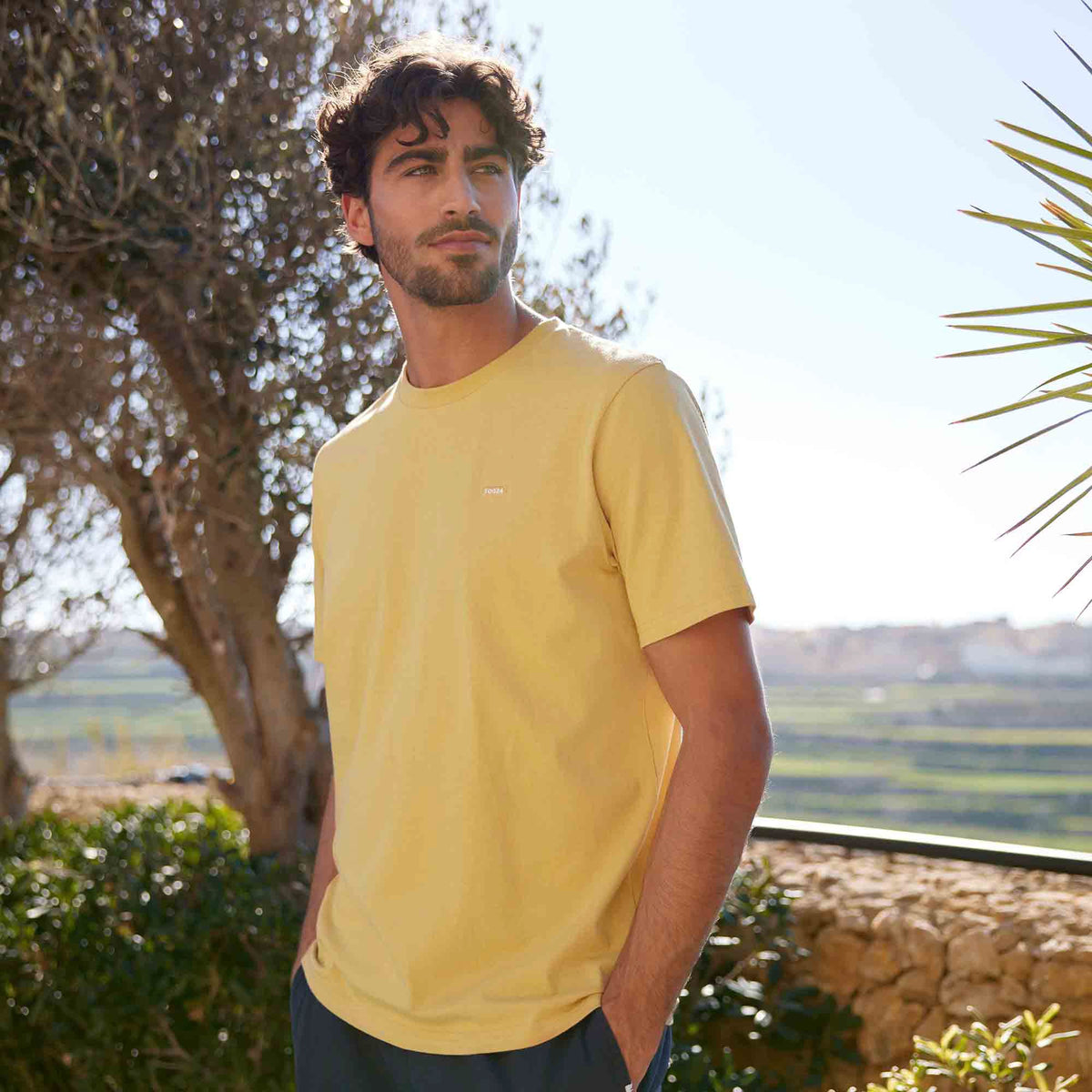 Howard Mens 100% Cotton Supersoft T-Shirt - Pale Amber - Image 2