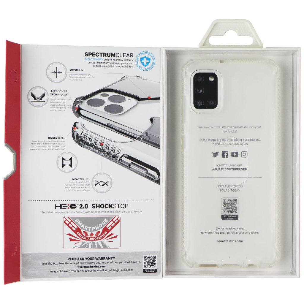 ITSKINS Spectrum // Clear Series Case for Samsung Galaxy A31 - Transparent - New - Image 3
