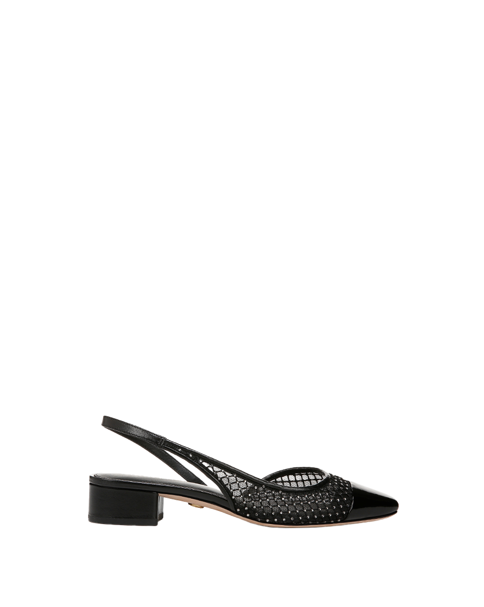 Cecile Rhinestone Mesh Cap-Toe Slingback - Image 6