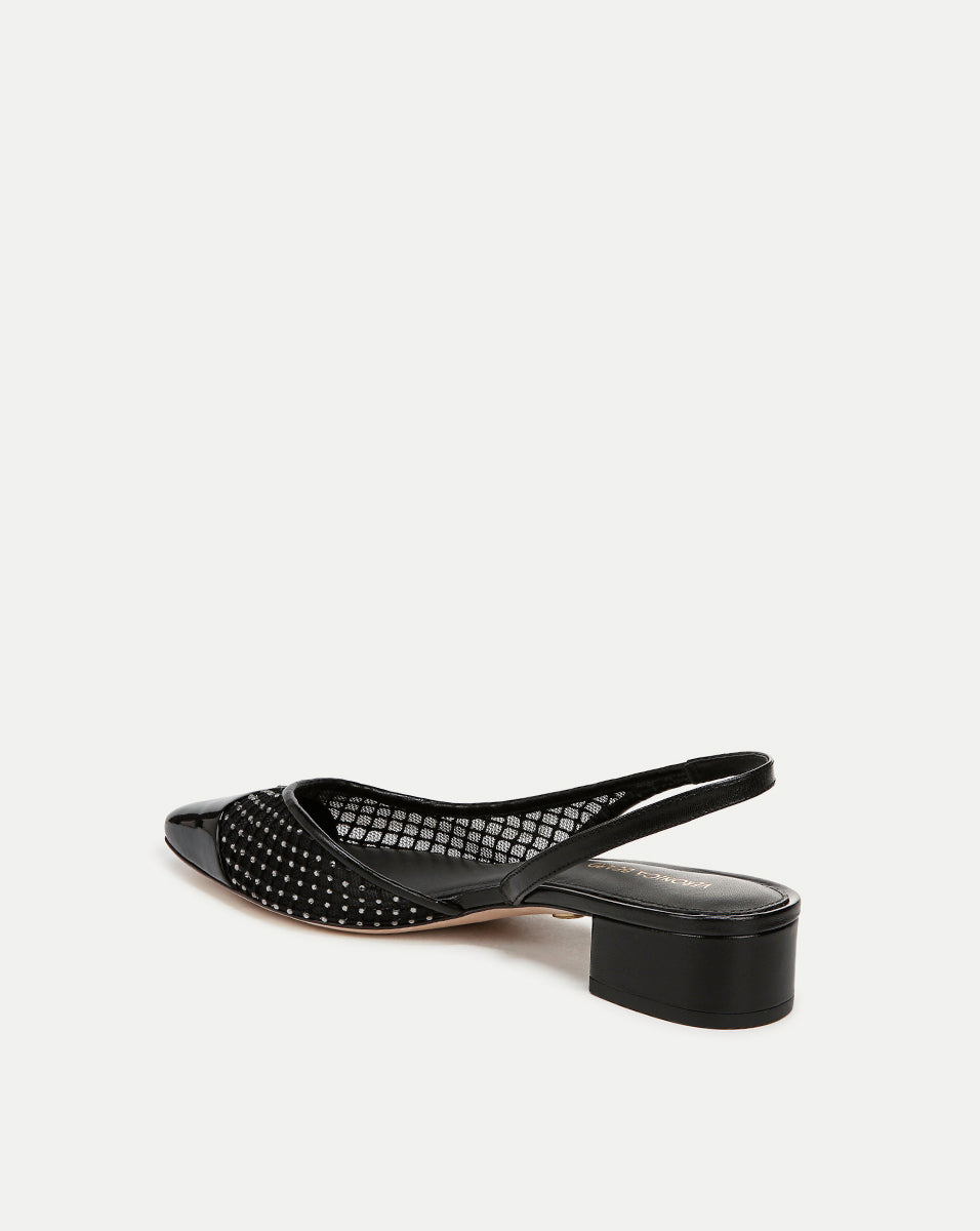 Cecile Rhinestone Mesh Cap-Toe Slingback - Image 4