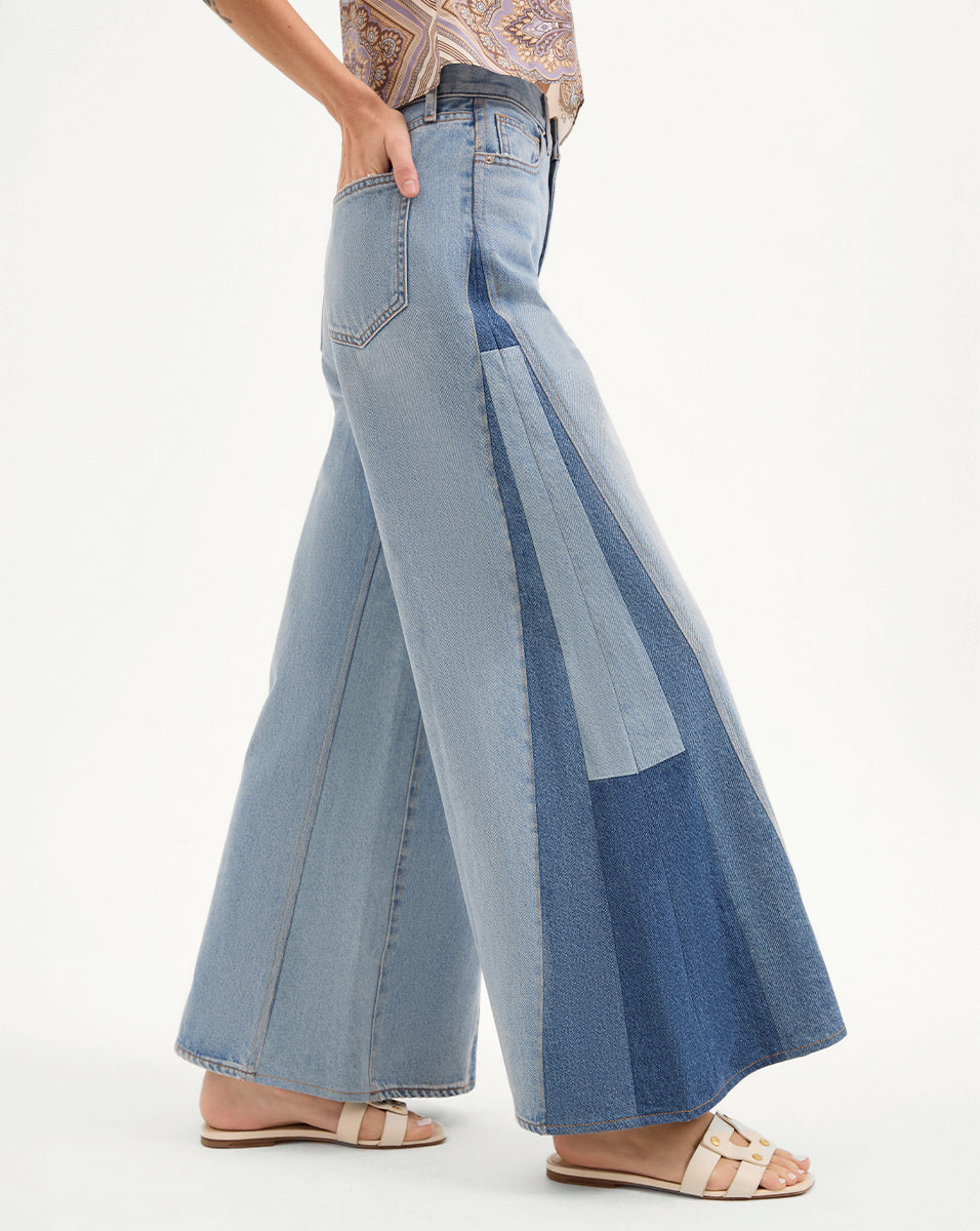 Vicki Patchwork Wide-Leg Jean - Image 4
