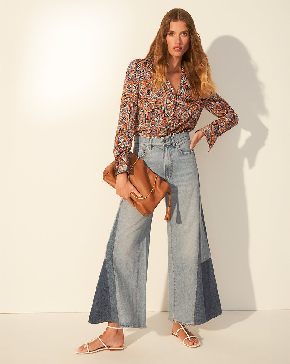 Vicki Patchwork Wide-Leg Jean - Image 7