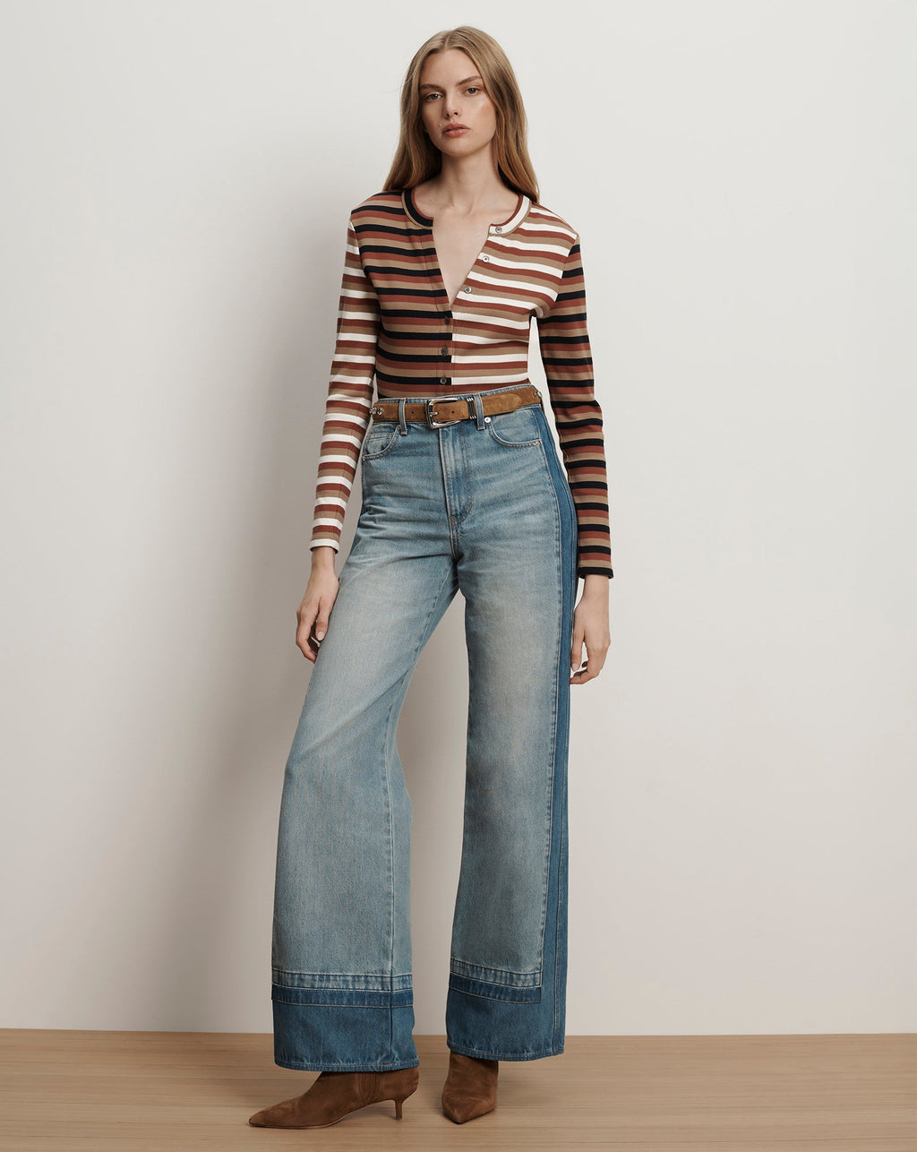 Dilia Striped Button-Down T-Shirt - Image 2